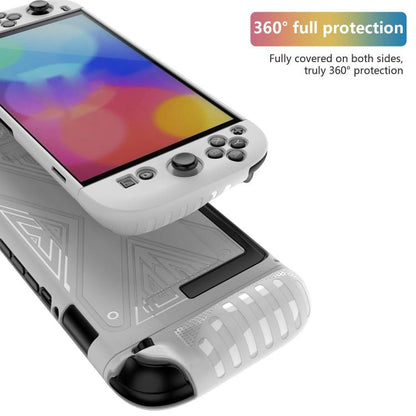 For Nintendo Switch 2  Detachable X-pattern Protective Case with Holder(White) - Cases by buy2fix | Online Shopping UK | buy2fix