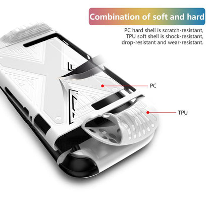 For Nintendo Switch 2  Detachable X-pattern Protective Case with Holder(White) - Cases by buy2fix | Online Shopping UK | buy2fix