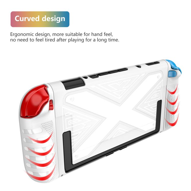 For Nintendo Switch 2  Detachable X-pattern Protective Case with Holder(White) - Cases by buy2fix | Online Shopping UK | buy2fix