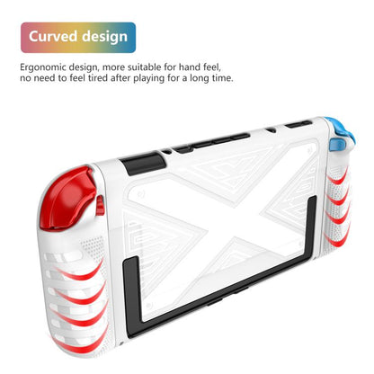 For Nintendo Switch 2  Detachable X-pattern Protective Case with Holder(White) - Cases by buy2fix | Online Shopping UK | buy2fix