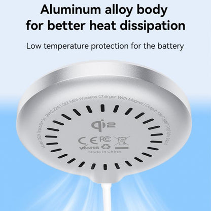 Yesido DS24 15W QI2.0 Desktop Magnetic Fast Charging Wireless Charger(White) - Wireless Charger by Yesido | Online Shopping UK | buy2fix