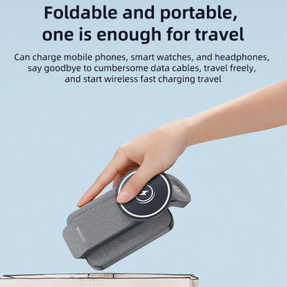 Yesido DS26 4-in-1 Magnetic Wireless Charging Stand with Night Light(Black) - Wireless Charger by Yesido | Online Shopping UK | buy2fix