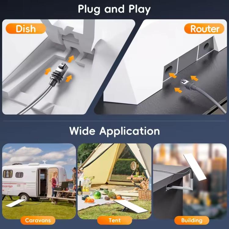 Onten SL301 Starlink Gen3 CAT6 1000Mbps Ethernet Connection Cable, Length:25m(Dark Grey) - Lan Cable and Tools by Onten | Online Shopping UK | buy2fix