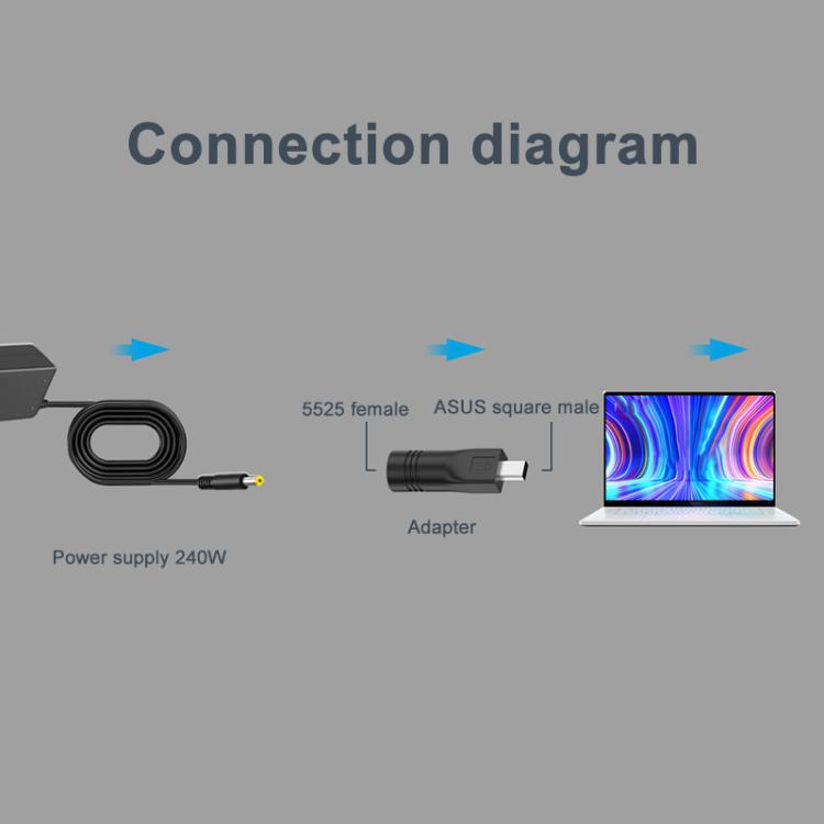 240W Laptop Charging Adapter(Lenovo Square Port to ASUS Square Port) - For Asus by buy2fix | Online Shopping UK | buy2fix