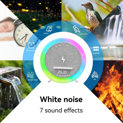 S302 Clock Alarm 15W Intelligent Wireless Charger LED Light Bluetooth Speaker(White) - Desktop Speaker by buy2fix | Online Shopping UK | buy2fix