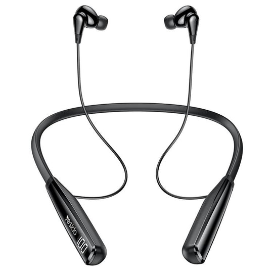Yesido YSP22 Digital Display Magnetic Neckband Bluetooth Earphone(Black)