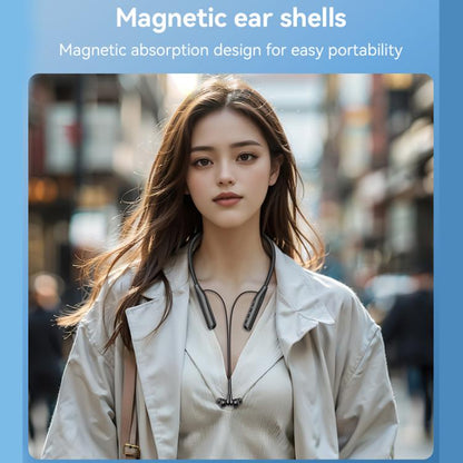 Yesido YSP22 Digital Display Magnetic Neckband Bluetooth Earphone(Black) - Neck-mounted Earphone by Yesido | Online Shopping UK | buy2fix