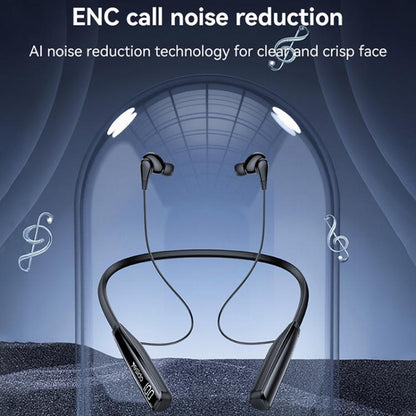 Yesido YSP22 Digital Display Magnetic Neckband Bluetooth Earphone(Black) - Neck-mounted Earphone by Yesido | Online Shopping UK | buy2fix