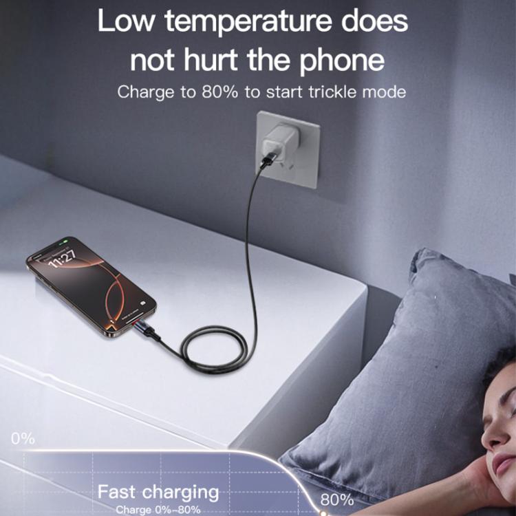 Yesido CA129C 18W 3A USB to USB-C / Type-C Charging Data Cable, Length: 1.2m(Black) - USB-C & Type-C Cable by Yesido | Online Shopping UK | buy2fix