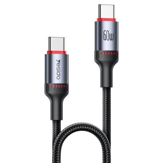 Yesido CA181 PD60W 3A USB-C / Type-C to USB-C / Type-C Charging Data Cable, Length: 1.2m(Black) - USB-C & Type-C Cable by Yesido | Online Shopping UK | buy2fix