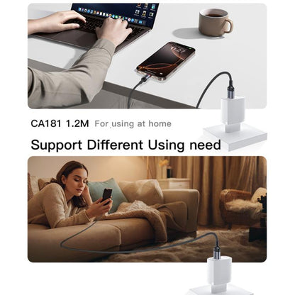 Yesido CA181 PD60W 3A USB-C / Type-C to USB-C / Type-C Charging Data Cable, Length: 1.2m(Black) - USB-C & Type-C Cable by Yesido | Online Shopping UK | buy2fix