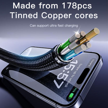 Yesido CA181 PD60W 3A USB-C / Type-C to USB-C / Type-C Charging Data Cable, Length: 1.2m(Black) - USB-C & Type-C Cable by Yesido | Online Shopping UK | buy2fix