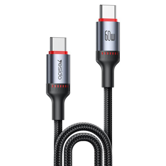 Yesido CA183 PD60W 3A USB-C / Type-C to USB-C / Type-C Charging Data Cable, Length: 2m(Black) - USB-C & Type-C Cable by Yesido | Online Shopping UK | buy2fix