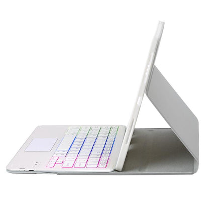 For iPad 9.7 2018&2017 / Pro 9.7 / Air 2 Lambskin Pen Slot Touch Pad Backlight Bluetooth Keyboard Leather Tablet Case(Grey) - For iPad Air by buy2fix | Online Shopping UK | buy2fix