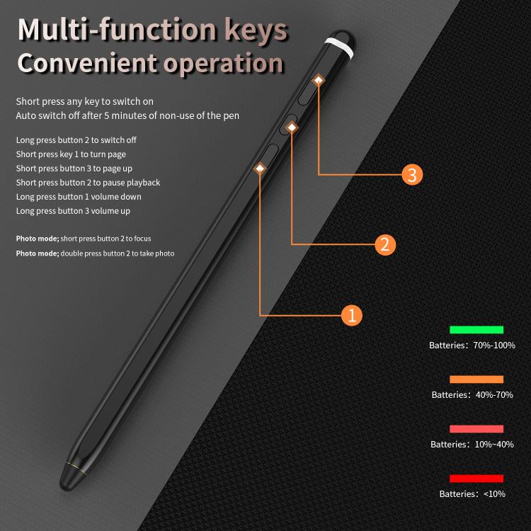 C1 Multifunctional Bluetooth Capacitive Pen for Mobile Phones / Tablets PC(Black) - Stylus Pen by buy2fix | Online Shopping UK | buy2fix