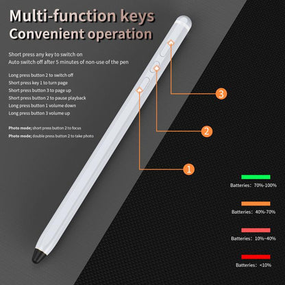 C1 Multifunctional Bluetooth Capacitive Pen for Mobile Phones / Tablets PC(White) - Stylus Pen by buy2fix | Online Shopping UK | buy2fix