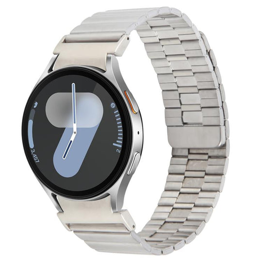 For Samsung Galaxy Watch 7 / 6 / 5 / 4 Bamboo Magnetic Quick Release Metal Watch Band(Sliver)