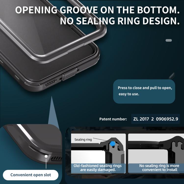 For Samsung Galaxy A55 5G RedPepper 360 Full Body Rugged IP68 Waterproof Phone Case(Black) - Galaxy Phone Cases by RedPepper | Online Shopping UK | buy2fix