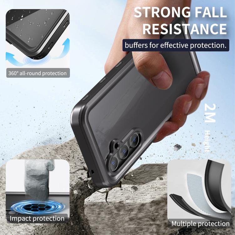 For Samsung Galaxy A55 5G RedPepper 360 Full Body Rugged IP68 Waterproof Phone Case(Black) - Galaxy Phone Cases by RedPepper | Online Shopping UK | buy2fix