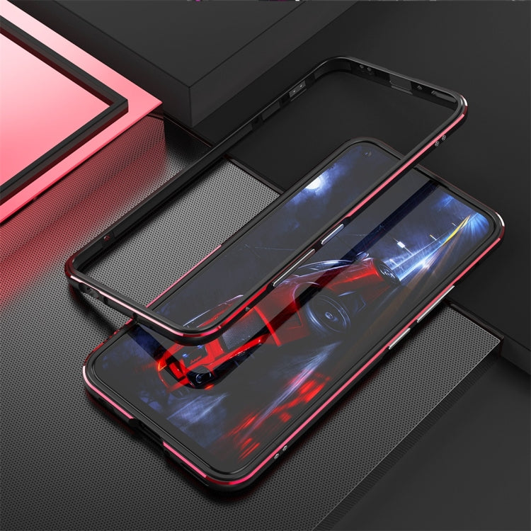 For Huawei Honor 30S Aluminum Alloy Shockproof Protective Bumper Frame(Black Red) - Honor Cases by buy2fix | Online Shopping UK | buy2fix