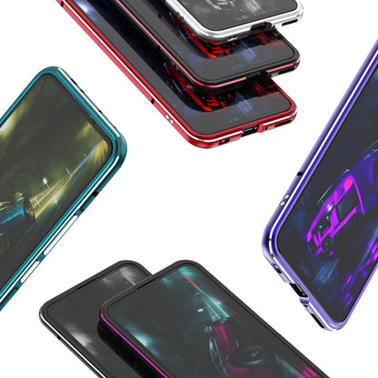 For Huawei Nova 7 Aluminum Alloy Shockproof Protective Bumper Frame(Black Purple) - Huawei Cases by buy2fix | Online Shopping UK | buy2fix