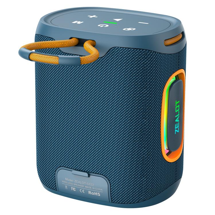 Zealot S122 25W High Power IPX6 Waterproof Outdoor RGB Light Bluetooth Speaker(Blue Cyan) - Desktop Speaker by ZEALOT | Online Shopping UK | buy2fix