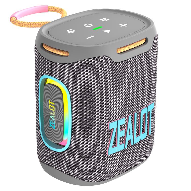 Zealot S122 25W High Power IPX6 Waterproof Outdoor RGB Light Bluetooth Speaker(Grey) - Desktop Speaker by ZEALOT | Online Shopping UK | buy2fix