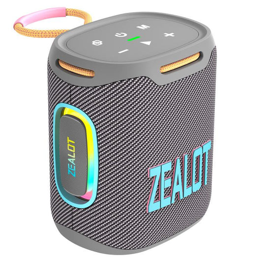 Zealot S122 25W High Power IPX6 Waterproof Outdoor RGB Light Bluetooth Speaker(Grey) - Desktop Speaker by ZEALOT | Online Shopping UK | buy2fix