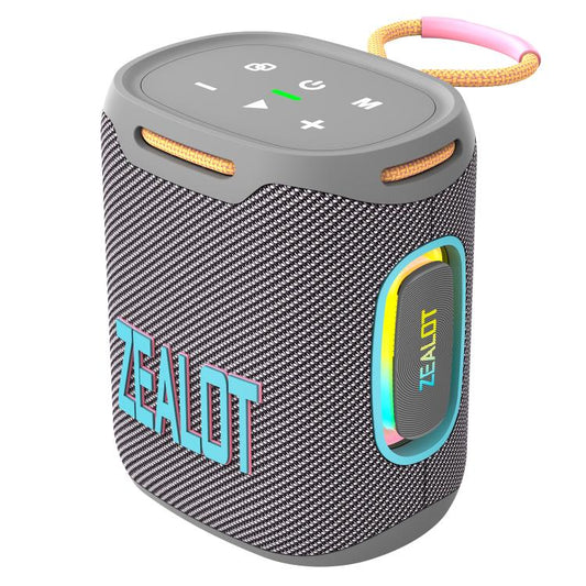 Zealot S122 25W High Power IPX6 Waterproof Outdoor RGB Light Bluetooth Speaker(Grey) - Desktop Speaker by ZEALOT | Online Shopping UK | buy2fix