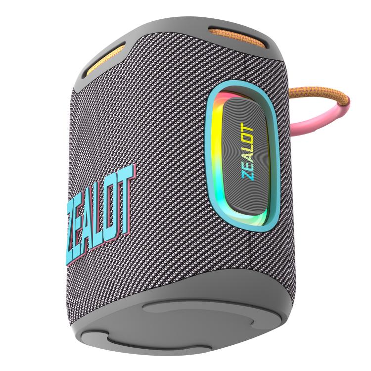 Zealot S122 25W High Power IPX6 Waterproof Outdoor RGB Light Bluetooth Speaker(Grey) - Desktop Speaker by ZEALOT | Online Shopping UK | buy2fix
