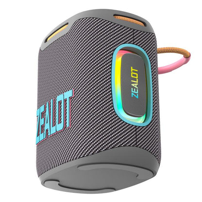 Zealot S122 25W High Power IPX6 Waterproof Outdoor RGB Light Bluetooth Speaker(Grey) - Desktop Speaker by ZEALOT | Online Shopping UK | buy2fix