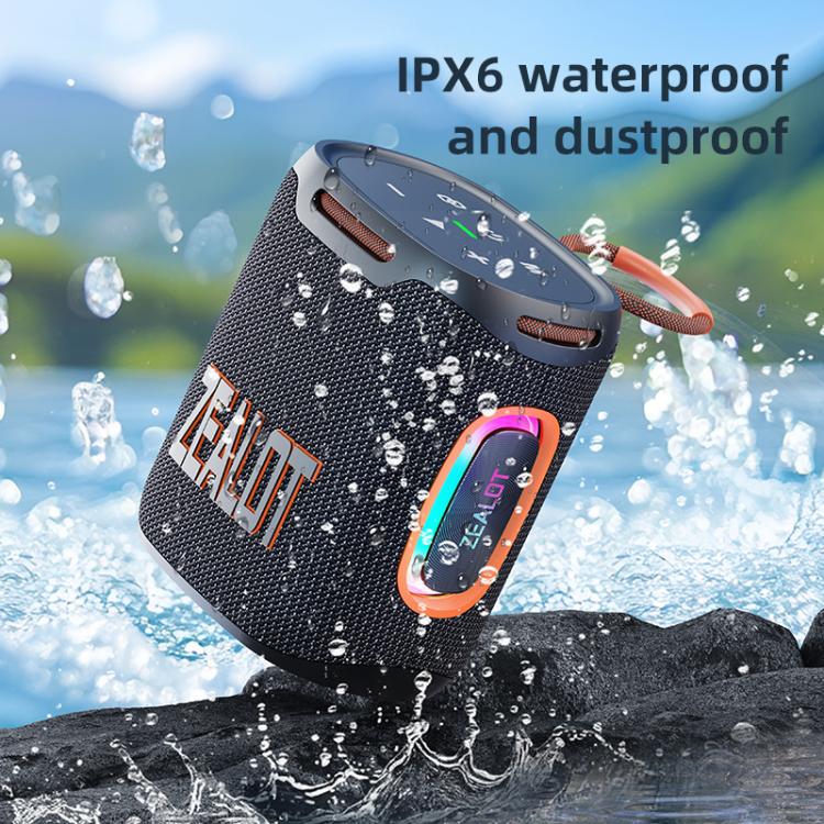 Zealot S122 25W High Power IPX6 Waterproof Outdoor RGB Light Bluetooth Speaker(Blue Cyan) - Desktop Speaker by ZEALOT | Online Shopping UK | buy2fix