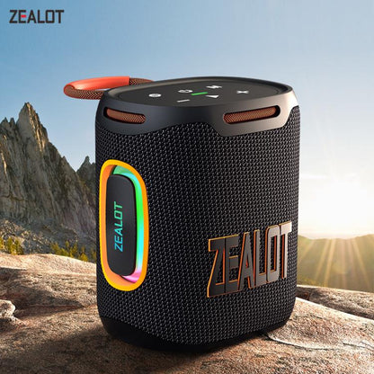 Zealot S122 25W High Power IPX6 Waterproof Outdoor RGB Light Bluetooth Speaker(Grey) - Desktop Speaker by ZEALOT | Online Shopping UK | buy2fix