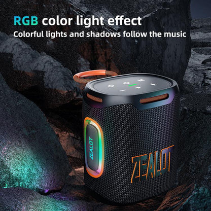 Zealot S122 25W High Power IPX6 Waterproof Outdoor RGB Light Bluetooth Speaker(Blue Cyan) - Desktop Speaker by ZEALOT | Online Shopping UK | buy2fix