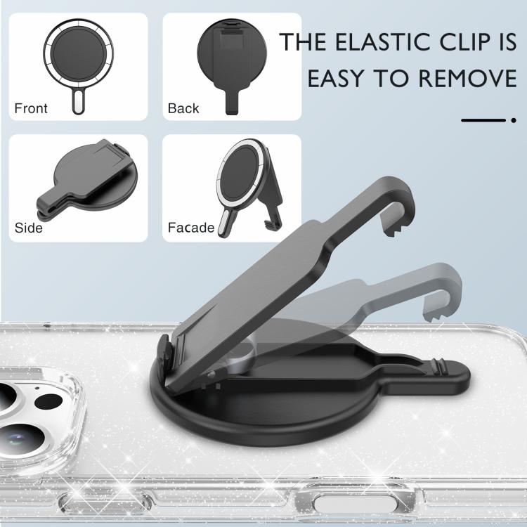 Magnetic Clip Phone Holder Belt Clip Bracket(Black) - Ring Holder by buy2fix | Online Shopping UK | buy2fix