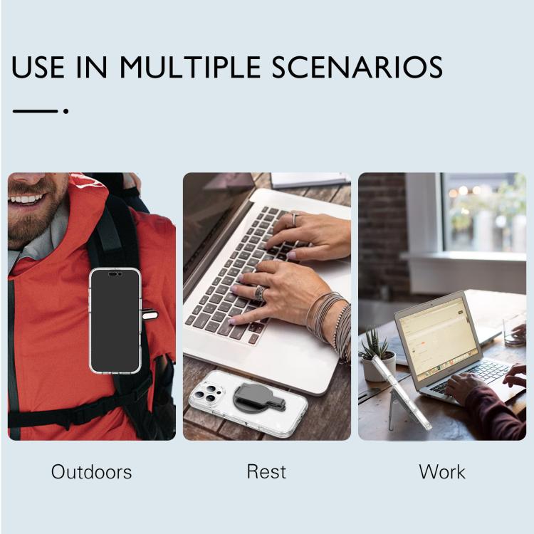 Magnetic Clip Phone Holder Belt Clip Bracket(Black) - Ring Holder by buy2fix | Online Shopping UK | buy2fix