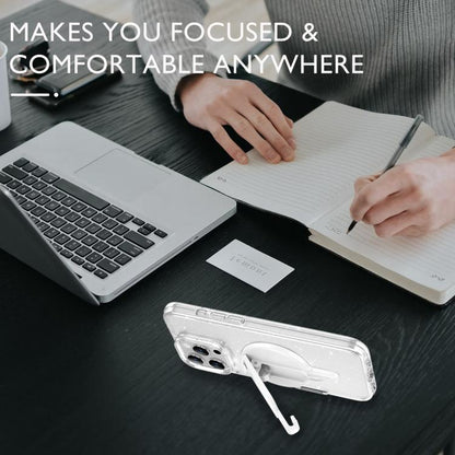 Magnetic Clip Phone Holder Belt Clip Bracket(White) - Ring Holder by buy2fix | Online Shopping UK | buy2fix