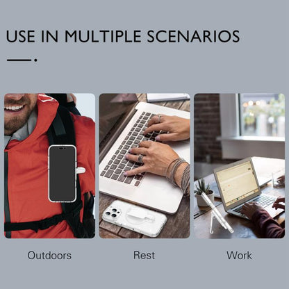 Magnetic Clip Phone Holder Belt Clip Bracket(White) - Ring Holder by buy2fix | Online Shopping UK | buy2fix