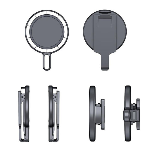 Magnetic Clip Phone Holder Belt Clip Bracket(Grey Plating) - Ring Holder by buy2fix | Online Shopping UK | buy2fix