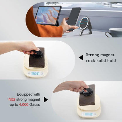 Magnetic Clip Phone Holder Belt Clip Bracket(Grey Plating) - Ring Holder by buy2fix | Online Shopping UK | buy2fix