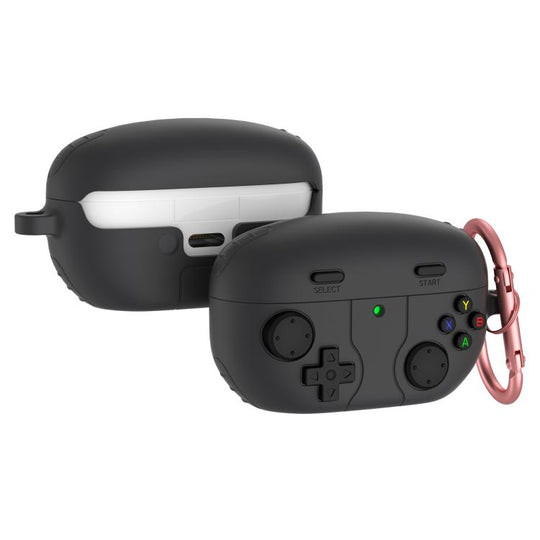 For Sony WF-1000XM5 Retro Game Console Style Silicone Earbuds Case(Dark Grey)
