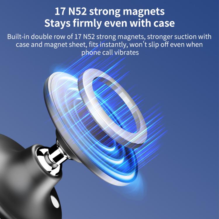 CTT29 Foldable Vacuum Magnetic Suction Cup Phone Holder(Black) - Desktop Holder by buy2fix | Online Shopping UK | buy2fix