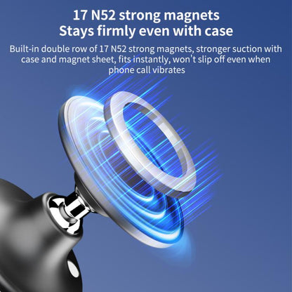 CTT29 Foldable Vacuum Magnetic Suction Cup Phone Holder(Black) - Desktop Holder by buy2fix | Online Shopping UK | buy2fix