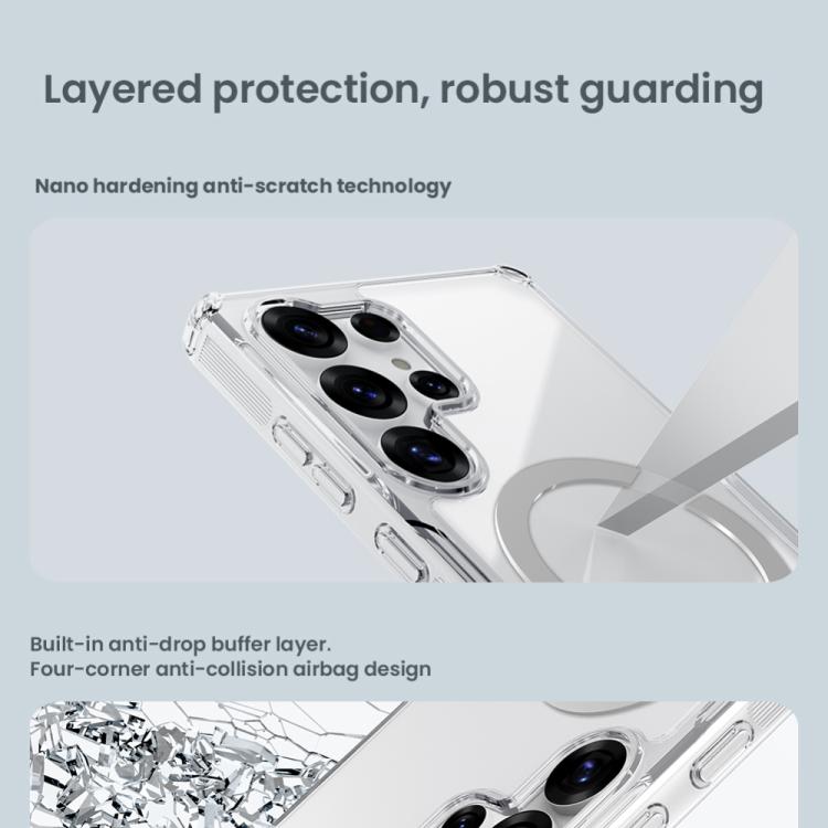 For Samsung Galaxy S25 Ultra 5G NILLKIN Ultra Clear Magsafe PC + TPU Phone Case(Transparent) - Galaxy S25 Ultra 5G Cases by NILLKIN | Online Shopping UK | buy2fix