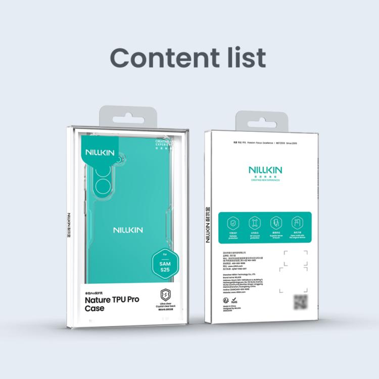 For Samsung Galaxy S25 5G NILLKIN PC + TPU Phone Case(Transparent) - Galaxy S25 5G Cases by NILLKIN | Online Shopping UK | buy2fix