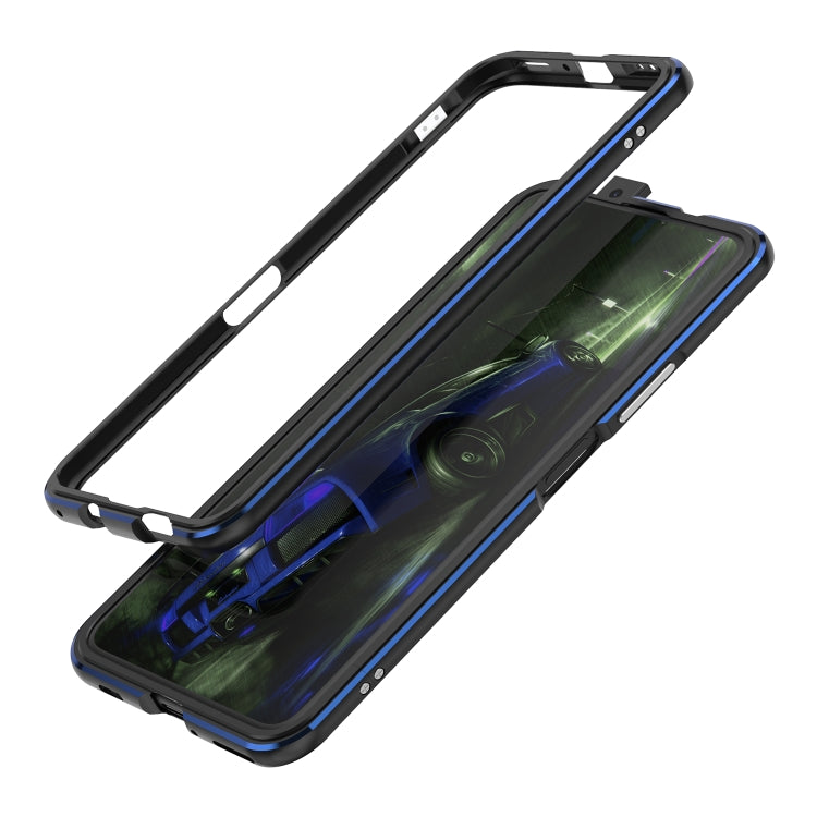 For Huawei Honor X10 Aluminum Alloy Shockproof Protective Bumper Frame(Black Blue) - Honor Cases by buy2fix | Online Shopping UK | buy2fix