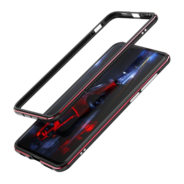 For Huawei P40 Aluminum Alloy Shockproof Protective Bumper Frame(Black Red) - Huawei Cases by buy2fix | Online Shopping UK | buy2fix