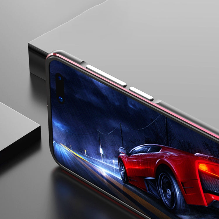 For Huawei P40 Aluminum Alloy Shockproof Protective Bumper Frame(Black Red) - Huawei Cases by buy2fix | Online Shopping UK | buy2fix