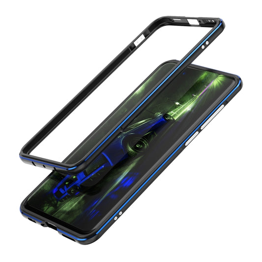 For Huawei P40 Aluminum Alloy Shockproof Protective Bumper Frame(Black Blue) - Huawei Cases by buy2fix | Online Shopping UK | buy2fix