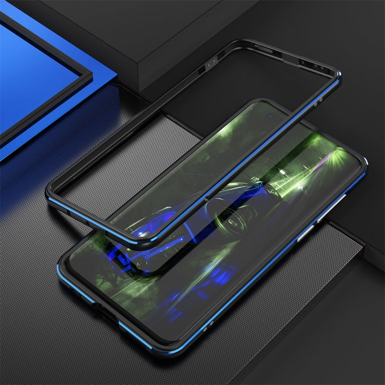 For Huawei P40 Aluminum Alloy Shockproof Protective Bumper Frame(Black Blue) - Huawei Cases by buy2fix | Online Shopping UK | buy2fix